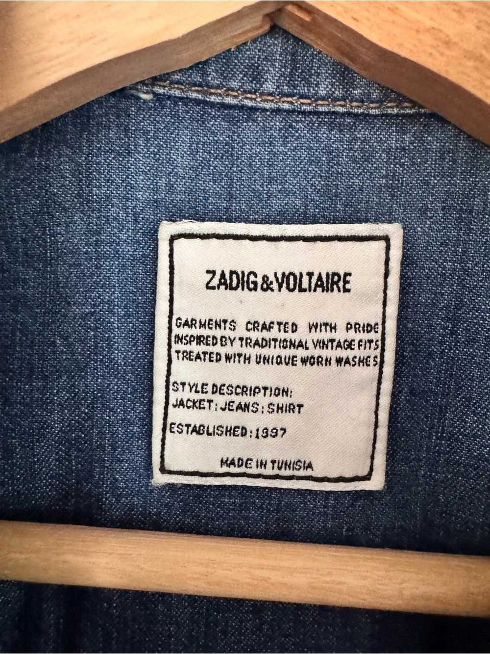 Zadig & Voltaire Toky Ruffle Denim Shirt - Picture 6 of 11